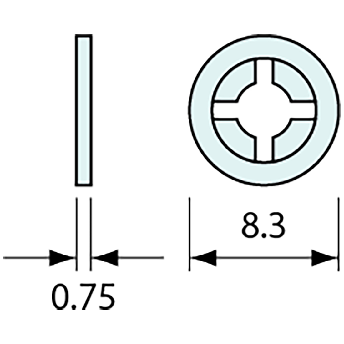 Spring Retaining Washer Nylon 8mm Head